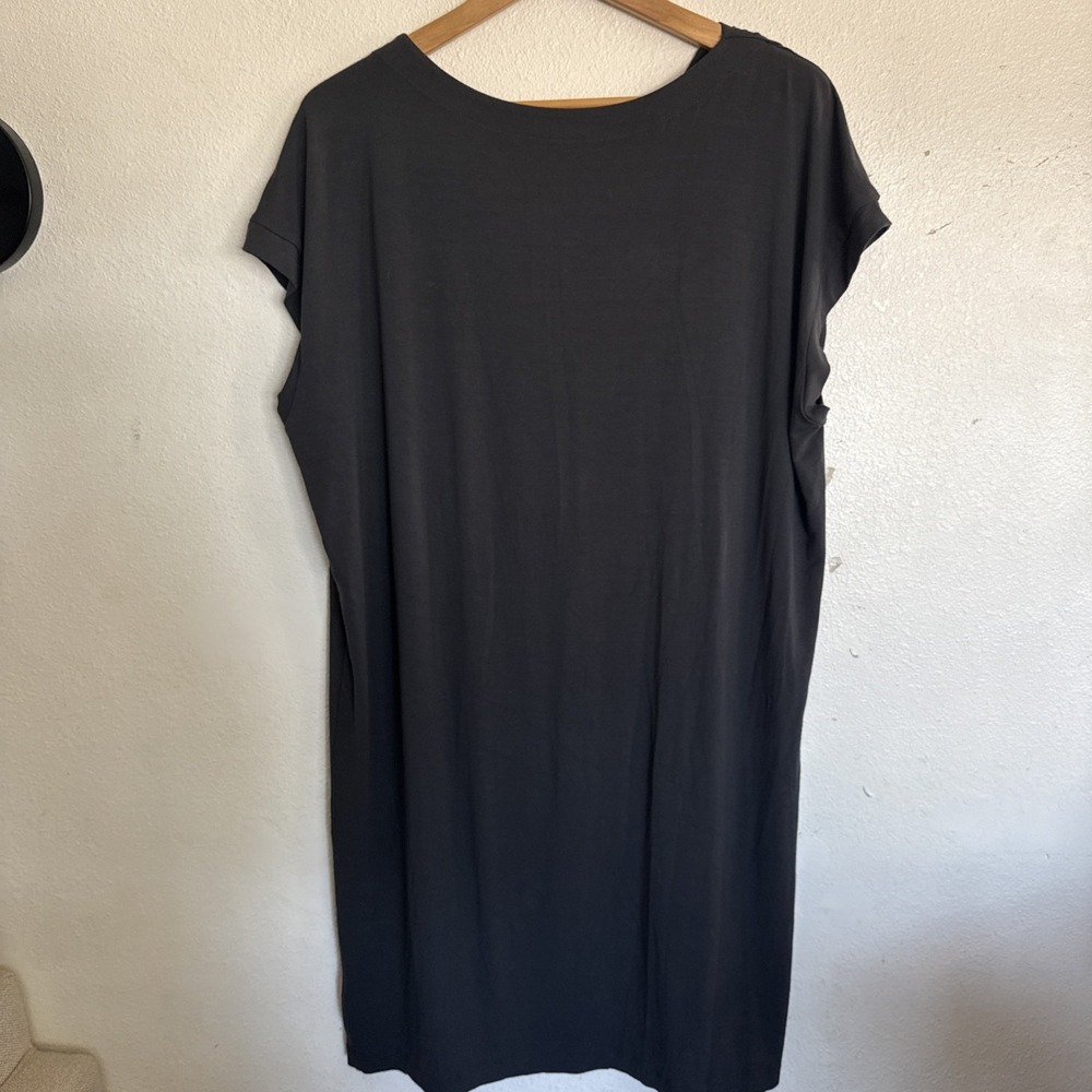 Eileen Fisher Dress Womens Medium Gray Tank Midi Minimalist Casual Luxury - Picture 5 of 5
